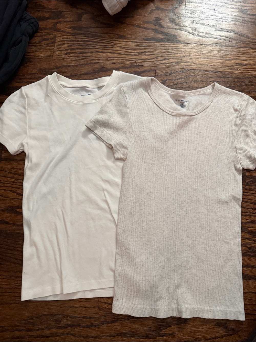 White and Grey Crewneck Short Sleeve Tee - Pack of 2